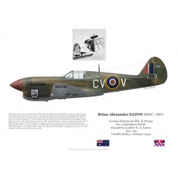 S/L Brian Eaton, Kittyhawk Mk II FS490, No 3 Squadron RAAF, 1944