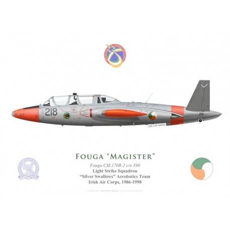 Fouga Magister, Silver Swallows aerobatics demonstration team, Irish Air Corps, 1986-1998