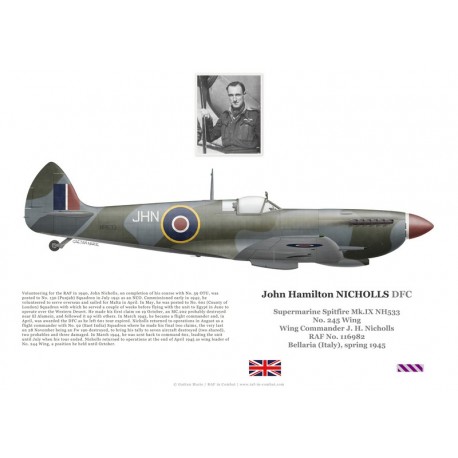 W/C John Nicholls, Spitfire Mk IX NH533, No 245 Wing RAF, 1945