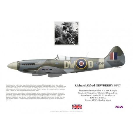 S/L Richard Newberry, Spitfire Mk XIV RB159, No 610 Squadron RAF, 1944