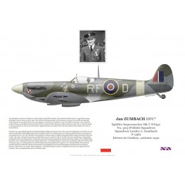 S/L Jan Zumbach, Spitfire Mk V EN951, No 303 (Polish) Squadron RAF, 1942