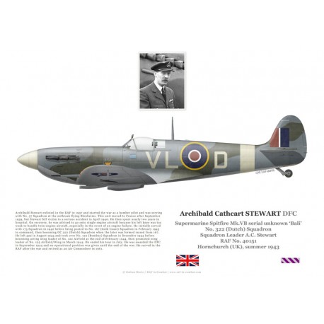 S/L Archibald Stewart, Spitfire Mk Vb, No 322 (Dutch) Squadron RAF, 1943
