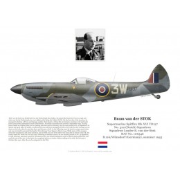 S/L Bram van der Stok, Spitfire Mk XVI TD137, No 322 (Dutch) Squadron, 1945