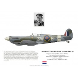 S/L Leendert van Eendenburg, Spitfire Mk IX MK265, No 322 (Dutch) Squadron RAF, 1944