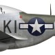 P-51D Mustang, 1LT Walter Mullins, 55th Fighter Squadron, 20th Fighter Group, 1944