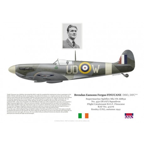 F/L "Paddy" Finucane, Spitfire Mk Vb AB852, No 452 Squadron RAAF, 1941