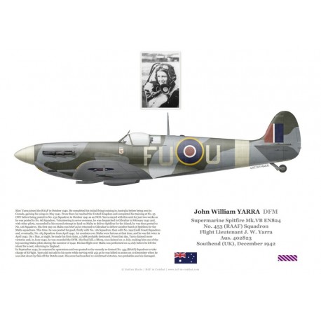 F/L John Yarra, Spitfire Mk Vb EN824, No 453 Squadron RAAF, 1942