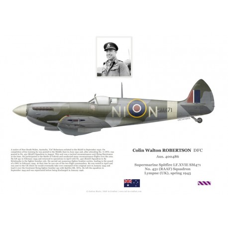 Colin Robertson, Spitfire LF.XVIe SM471, No 451 Squadron RAAF, 1945