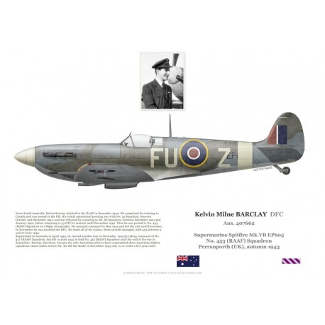 Kelvin Barclay, Spitfire Mk Vb EP605, No 453 Squadron RAAF, 1943