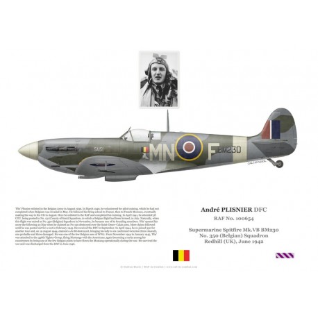 André Plisnier, Spitfire Mk Vb BM230, No 350 (Belgian) Squadron, 1942