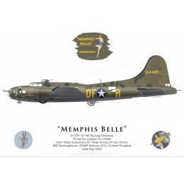 B-17F Flying Fortress 41-24485 "Memphis Belle", 324th BS, 91st BG, USAAF, May 1943