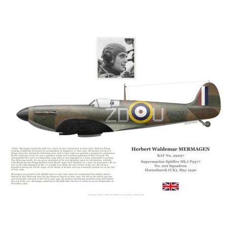 Herbert Wermagen, Spitfire Mk Ia P9377, No 222 Squadron RAF, 1940