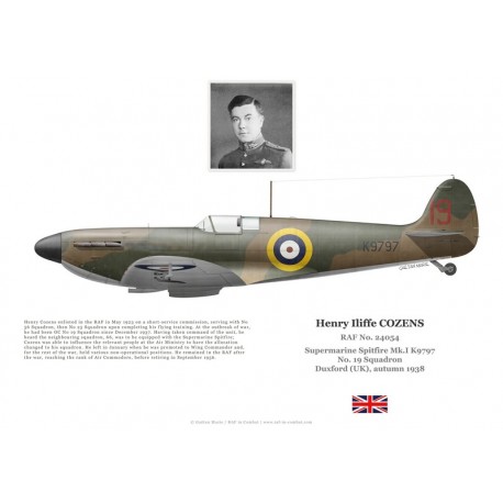 Henry Cozens, Spitfire Mk Ia K9797, OC No 19 Squadron, 1938