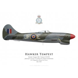 Tempest V, "Le Grand Charles", F/L Pierre Clostermann, No 3 Squadron, Royal Air Force, mai 1945