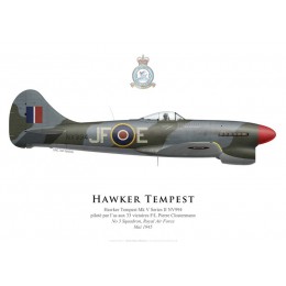 Tempest V, "Le Grand Charles", F/L Pierre Clostermann, No 3 Squadron, Royal Air Force, mai 1945