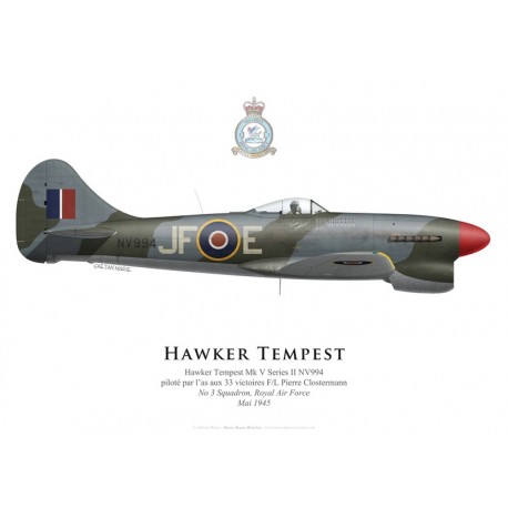 Hawker Tempest V NV994, "Le Grand Charles", F/L Pierre Clostermann, No 3 Squadron, Royal Air Force, May 1945