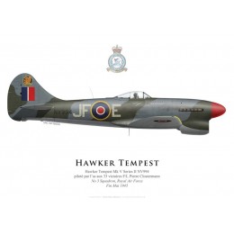 Tempest V, "Le Grand Charles", F/L Pierre Clostermann, No 3 Squadron, Royal Air Force, late May 1945