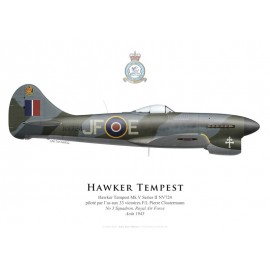 Tempest V NV724, F/L Pierre Clostermann, No 3 Squadron, Royal Air Force, août 1945