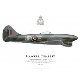Hawker Tempest V NV724, F/L Pierre Clostermann, No 3 Squadron, Royal Air Force, août 1945
