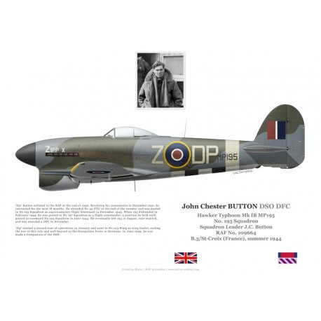 John Button, Typhoon Mk IB, No 193 Squadron RAF, 1944 Bravo Bravo