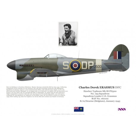 Charles Erasmus, Hawker Typhoon Mk IB PD500, No 193 Squadron RAF, 1945