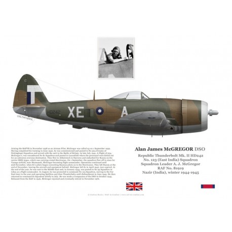 Alan McGregor, Thunderbolt Mk II HD242, No 123 Squadron RAF, Inde, 1945