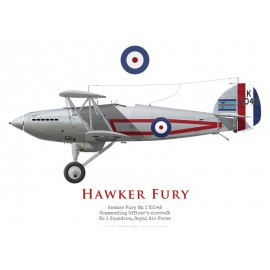 Hawker Fury Mk I K2048, avion du commandant, No 1 Squadron, Royal Air Force