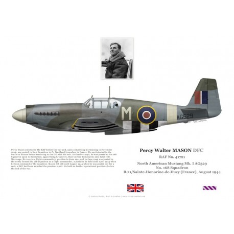 Percy Mason, Mustang Mk I AG529, No 168 Squadron RAF, France, 1944