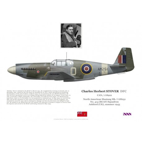 Charles Stover, Mustang Mk I AM251, No 414 Squadron RCAF, 1943