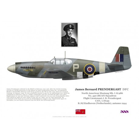 James Pendergast, Mustang Mk I AL986, No 430 Squadron RCAF, 1944