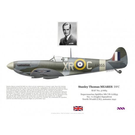 Stanley Meares DFC, Spitfire Mk Vb AA855, No 71 (Eagle) Squadron RAF, 1941