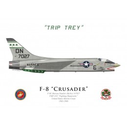F-8C Crusader, VMF-333 “Fighting Shamrocks”, 1963-1966