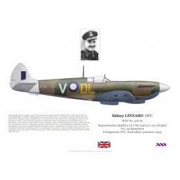 Sidney Linnard DFC, Spitfire LF.VIII A58-317 (JF936), No 54 Squadron RAF, Australie, 1944