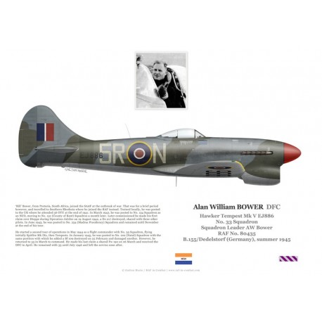 Alan Bower DFC, Tempest Mk V EJ886, CO No 33 Squadron RAF, 1945