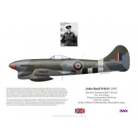 John Wray DFC, Tempest Mk V EJ750, CO No 122 Wing RAF, 1944