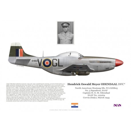 Captain Hendrick Odendaal, Mustang Mk IVa KH805, No 5 Squadron SAAF, Italie, 1945