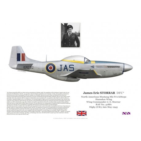 W/C James Storrar, Mustang Mk IVA KM232, Hunsdon Wing, fin mai 1945