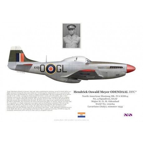 Major Hendrick Odendaal, Mustang Mk IVA KH814, No 5 Squadron SAAF, 1945