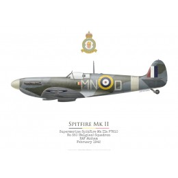 Spitfire Mk IIa P7810, No 350 (Belgian) Squadron RAF, RAF Atcham, février 1942