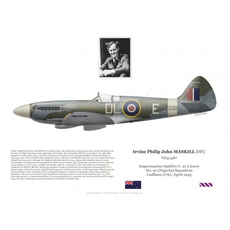 Irvine Maskill, Spitfire F.21 LA200, No 91 (Nigeria) Squadron RAF, 1945