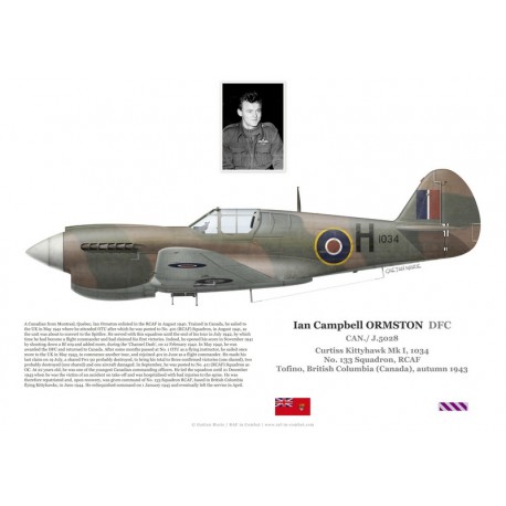Ian Ormston DFC, Kittyhawk Mk I 1034, No 133 Squadron RCAF, 1943