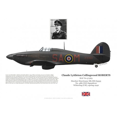 Claude Roberts, Hurricane Z3353, No 486 Squadron RNZAF, 1942