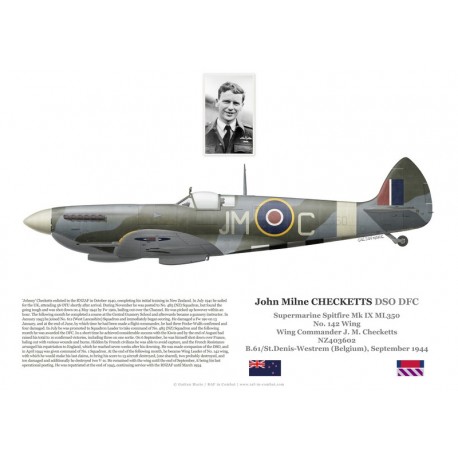 John Checketts DSO DFC, Spitfire Mk IX ML350, No 142 Wing RAF, 1945