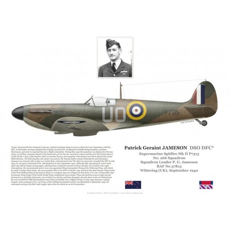 Patrick Jameson DSO DFC, Spitfire Mk II P7315, No 266 Squadron RAF, septembre 1940