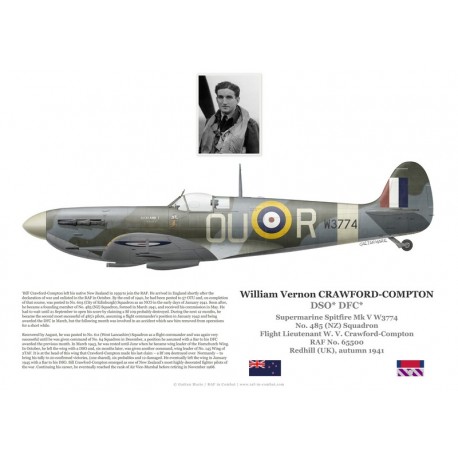 William Crawford-Compton DSO DFC, Spitfire Mk V W3774, No 485 Squadron RNZAF, 1941
