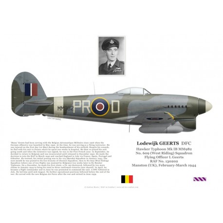 Lodewijk Geerts DFC, Typhoon Mk Ib MM982, No 609 Squadron, 1944