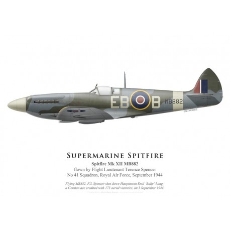Spitfire Mk XII, F/L Terence Spencer, No 41 Squadron, Royal Air Force, septembre 1944