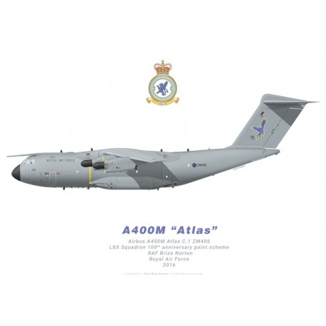 A400M Atlas C.1 ZM406, 100th anniversary scheme, LXX Squadron, Royal Air Force, 2016