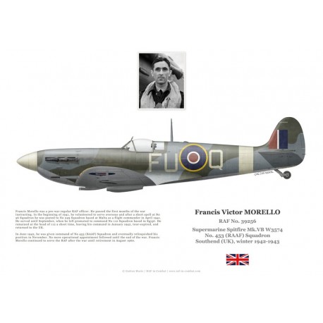 Francis Morello, Spitfire Mk Vb W3574, No 453 Squadron RAAF, 1942-1942