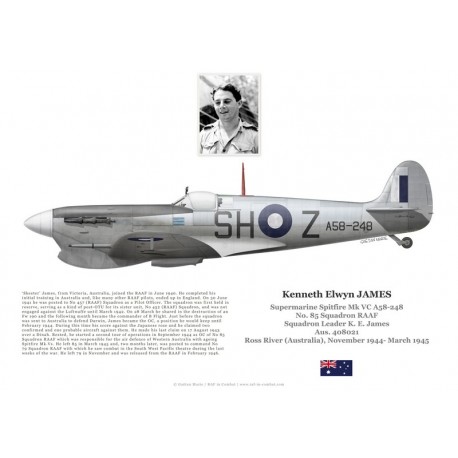 Kenneth James, Supermarine Spitfire Mk Vc A58-248, No 85 Squadron RAAF, 1944